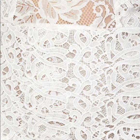 SOLD OUT CLEARANCE White Eyelash Lace Midi Bodycon Cami Dress - Picture 5 of 5